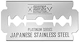 Shaving Revolution Lamette Rasoio Sicurezza x50 - In Acciaio Inossidabile Giapponese Platinum - Da Barba