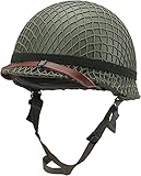 Aifordge WWII US Army M2 replica casco con rete/tela sottogola pittura fai da te (verde)