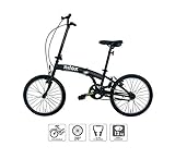 Nilox, Bike X0, Bici Pieghevole, Facile da Trasportare, Design Moderno, con Telaio Opaco in Acciaio, Bicicletta Leggera, 12 kg di Peso, con Cerchi in Alluminio da 20"