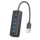 PHIXERO 4 Porta Hub USB 3.0, Sdoppiatore Porte USB Multiple per PC, Macbook, Mac Pro/Mini, iMac, Surface Pro, XPS, Unità flash, Laptop, HDD Mobile, ecc