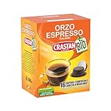 CRASTAN 1870, 16 Capsule, 1 Box da 16 Capsule di Orzo Biologico A Modo Mio, Capsule Compatibili con A Modo Mio, Naturalmente Privo di Caffeina, 100% Made in Italy