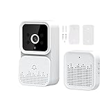 Fesjoy Videocitofono intelligente Videocamera HD wireless Allarme IR Campanello per porte di sicurezza Interfono Wi-Fi per APP appartamento domestico ： ulooka