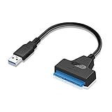 GeekerChip Adattatore USB 3.0 a SATA, Convertitore e Esterno USB 3.0 a SATA per HDD SSD 2.5,Cavo 5Gbps Supporta Windows XP/Vista/7/8/10 e Mac OS ECC