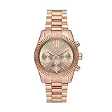 Michael Kors - Cronografo Lexington da donna, orologio in acciaio inossidabile color oro rosa, MK7217