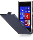 StilGut Ultraslim Case, Custodia in Vera Pelle per Nokia Lumia 920, Blu Marino