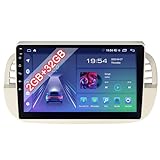 ACAVICA 2+32GB Android Autoradio per Fiat 500 500C 2007-2015 9 Pollici Car Stereo con Navigazione GPS Wireless Carplay Android Auto Touch Screen Wifi Bluetooth Schermo Multimedia Radio SWC