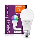 Ledvance Smart Lampadina LED Zigbee, Goccia, E27, 9 W Equivalenti 60W, Luce Colorata RGBW