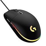 Logitech G G203 LIGHTSYNC Mouse Gaming con Illuminazione RGB, Personalizzabile, 6 Pulsanti Programmabili, Sensore per Gaming, Tracciamento a 8.000 DPI, Peso Ridotto - Nero