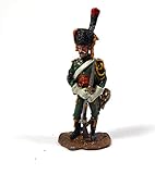 OPO 10 - Figurine di Soldato della Guardia Imperiale reggimenti di Cacciatori di Cavalli 1/32 60mm Empire Napoleon Collezione del Prado (N15)