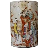 AMITVA Vaso in ceramica cinese con supporto bianco grande vaso cinese porcellana vaso di fiori cinese antico vasi in ceramica tradizionale vaso decorativo 12 * 8 cm
