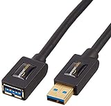 Amazon Basics Cavo prolunga 3.0 USB-A maschio/ USB-A femmina, 1 m, Confezione da 2, Nero
