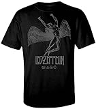LED_Zeppelin_Angel_T-Shirt Birthday Black Cotton Tee Vintage Gift for Men WomenL