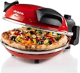 Ariete 909 Pizza 4  Minuti, Forno per pizza, 1200 W, 5 livelli di cottura, Temperatura Max 400°C, Rosso