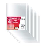 Favorit Coprilibri Formato Maxi 36 x 57 Trasparenti, Finitura Liscia, Conf. da 10 pezzi