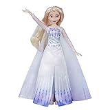 Hasbro Disney Frozen 2 – Bambola Principessa Disney Elsa cantante (francese) in vestito di regina – 26 cm