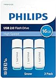 Philips Pen Drive 16gb USB 2.0 FM16FD70E confezione da 3 pezzi pendrive chiavetta chiavina pennina ad altà velocità 16 gb con cappuccio e portachiavi