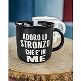 Tazza Mug Con Scritta Stronzo Stronza Ad Maschio Femmina - Nero