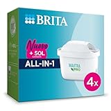 BRITA Filtro per acqua MAXTRA PRO All-in-1 Pack 4 - NUOVO MAXTRA+ - Riduce impurità, cloro, pesticidi e calcare per acqua del rubinetto dal gusto buono