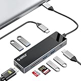 USB Docking Station, 9 in 1 USB C Hub 3.0, Multiple Adapter con PD 100W,HDMI 4K@30Hz,USB-A3.0×3, USB-C3.0×1,USB-A2.0×1,SD/TF×1 Compatibile con Dell/Surface/HP/Lenovo Laptops