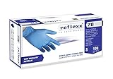 REFLEXX R70 / L Guanti senza nitrili in polvere, grande, blu chiaro, confezione da 100