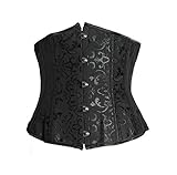 BSLINGERIE®, corsetto sottoseno da donna, rinforzato con stecche Black (XXXL)