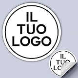 100 Adesivi, etichette personalizzati - PERSONALIZZALO QUI - Etichette aziendali - logo azienda - Carica logo, immagine, foto - Adesivo negozio, ufficio (3,2 cm)