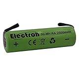 Batteria ricaricabile Ni-Mh Stilo AA 1,2V 2600mAh con linguette lamelle terminali a saldare per pacco pacchi batteria