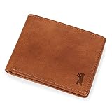 BERLINER BAGS Portafoglio da uomo in pelle vintage, portafoglio schermato RFID con patta ID e tasca portamonete - marrone, Marrone, Vintage