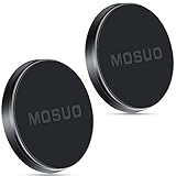 MOSUO Supporto Cellulare Auto Magnetico, (2 Pezzi) Magnete Auto Cellulare 4 Piastre Metalliche Supporto Magnetico Cellulare Auto Universale per iPhone Samsung Huawei GPS (Nero)