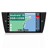 YUNTX Android 10 2 Din Radio con navigazione per BMW E90/E91/E92/E93 (2005-2012): [Integrato CarPlay/Android Auto/DSP/GPS]-IPS 2.5D 9”Touch screen-DAB/Bluetooth 5.0/Controllo del volante/USB/WiFi