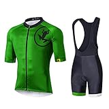 UGLY FROG 2023 Uomini Pro Team Maglia da Ciclismo Set, Manica Corta Abbigliamento MTB Bici Pantaloncini con Bretelle Set GEL pad