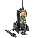 Retevis RM40 Marina Radio GPS, IP67 Impermeabile Professionale Palmare Radio DSC, Portatile Walkie Talkie Galleggiante, VHF Ricetrasmettitore Marino per Salvataggio, Guardia Costiera (Nero, 1 Pz)