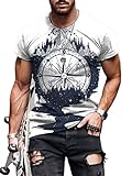 Ying T Shirt Uomo 3D Stampa Tops Unisex Estate Personalizzato Maniche Corte T Shirt Collo Tondo Cosplay T Shirt Uomo Leggero Sottile Casual T Shirt Uomo T-020 M