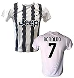 DND DI D ANDOLFO CIRO Maglia bianconera Home Ronaldo 7 CR7 Ufficiale Autorizzata 2021-2022 Taglie da Adulto e Bambino (8 Anni)