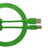 UDG U95001GR Cavo USB 2.0 (A-B) - Audio ad alta velocità ottimizzato USB 2.0 A-Maschio a B-maschio, Verde, 1 Metro. Compatibile con qualsiasi dispositivo USB A-B