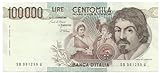 Cartamoneta.com 100000 Lire Banca d Italia Caravaggio I Tipo Lettera B 28/10/1985 SPL 18449/III