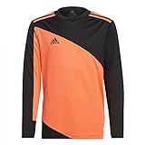 adidas Squadra 21 Goalkeeper Long Sleeve Jersey, Maglia Lunga Bambini e Ragazzi, Black/App Solar Red, 164