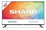 Sharp Aquos 40FG6EA, 40" LED Smart TV FHD Android 11, DVB-T2/S2, 1920 x 1080 Pixels, Wi-Fi, Nero, 2xHDMI, 2xUSB, Chromecast integrato, Dolby Audio