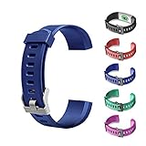 AGZHU Cinturini di ricambio, cinturini regolabili, cinturini colorati, cinturini di ricambio for smartwatch ID115Plus HR, Blu, Taglia unica