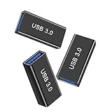 SELIACR Adattatore da USB a USB (3Pezzi), 3.0 USB A Femmina a Femmina Adattatore da USB 3.0 OTG 5Gbps USB Femmina a USB Femmina, Cavo di Prolunga USB A Per il Collegamento di 2 Cavi Dati USB