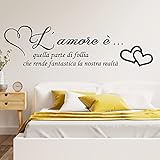 Adesivi murali frasi in italiano Amore Adesivo Murale Wall Stickers Frase Citazione Adesivi Murali Decorazione interni amore è quella parte di follia