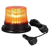 PROZOR Lampeggiante LED Arancione 40 LED 7 Modalità Luce LED Stroboscopica Impermeabile con 5m Cavo Alimentazione Base Magnetica Lampeggiante Auto per Camion Trattore 12/24V
