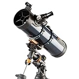 Celestron AstroMaster 130EQ - Telescopio Newton con azionamento a motore e treppiedi in acciaio [Germania]
