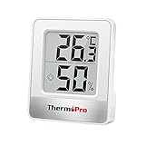 ThermoPro - TP49 - Piccolo igrometro Digitale per Interni, termometro d atmosfera, Monitor di Temperatura e umidometro per Il Benessere in Ufficio e in casa.
