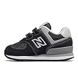 New Balance 574v2 Core Velcro, Sneaker Bambino Uomo, Nero (Black/Grey Black/Grey), 20 EU
