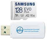 Samsung EVO+ Plus - Scheda di memoria Micro SDXC da 128 GB per telefono Samsung, compatibile con Galaxy S20 Fan Edition 2022, telefono A53 5G (MB-MC128KA) Bundle con (1) lettore di schede Everything