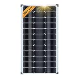 Enjoysolar Mono 100W 12V Pannello solare monocristallino Modulo fotovoltaico Ideale per camper, case da giardino, barche.