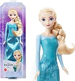 Mattel Disney Frozen - Elsa bambola con abito elegante e accessori ispirati ai film Disney Frozen 1, giocattolo per bambini, 3+ anni, HLW47
