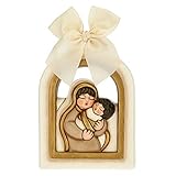 THUN - Formella con Madonna e Bambin Gesù - Decorazioni Natale Casa - Formato Medio - Ceramica - 9 x 1,8 x 14,5 h cm