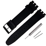 Rihahisy Sostituzione cinturino in gomma siliconica/cinturino orologio per Swatch, 20mm